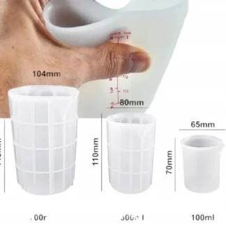 kubek silikonowy z podziałkami — zdjęcie produktu