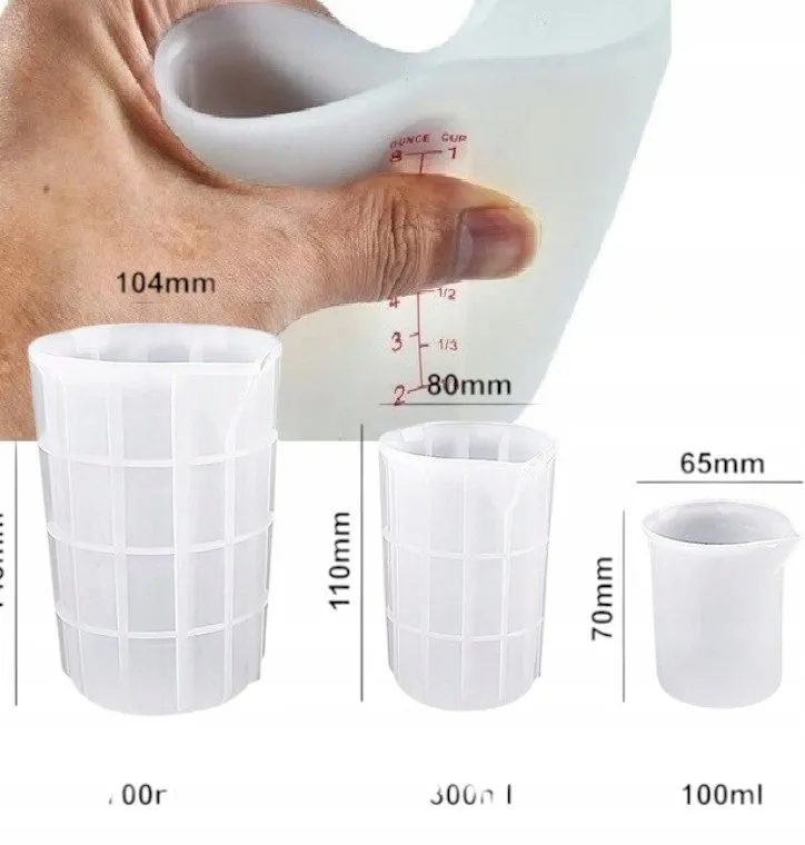 kubek silikonowy z podziałkami — zdjęcie produktu